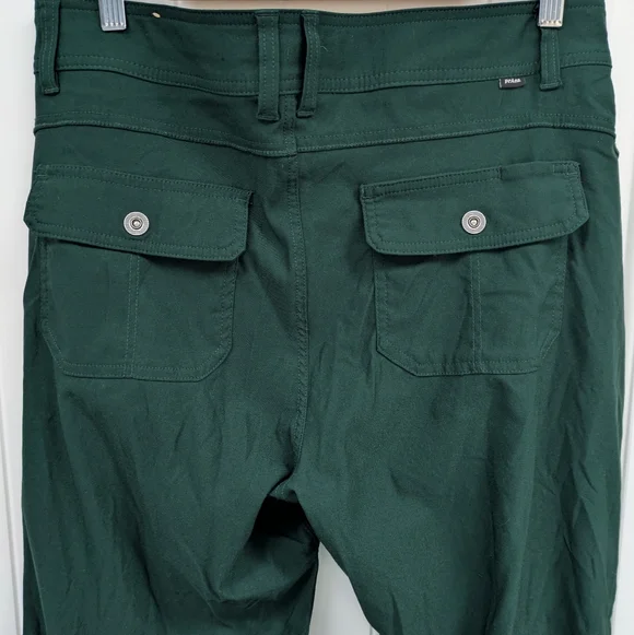 Prana Women's Stretch Zion Mid-Rise Forest Green Pant - Picture 10 of 11
